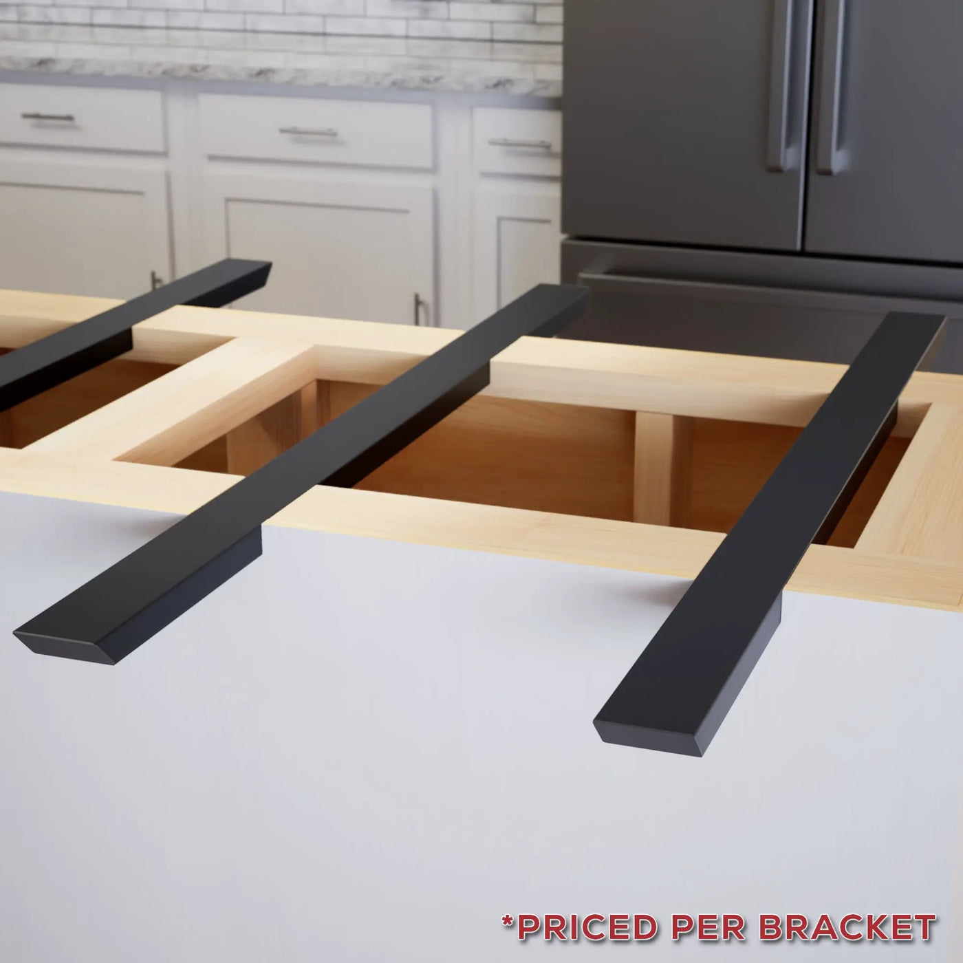 Industrial 1 inch Double Sided Island Support Bracket by The Original Granite Bracket