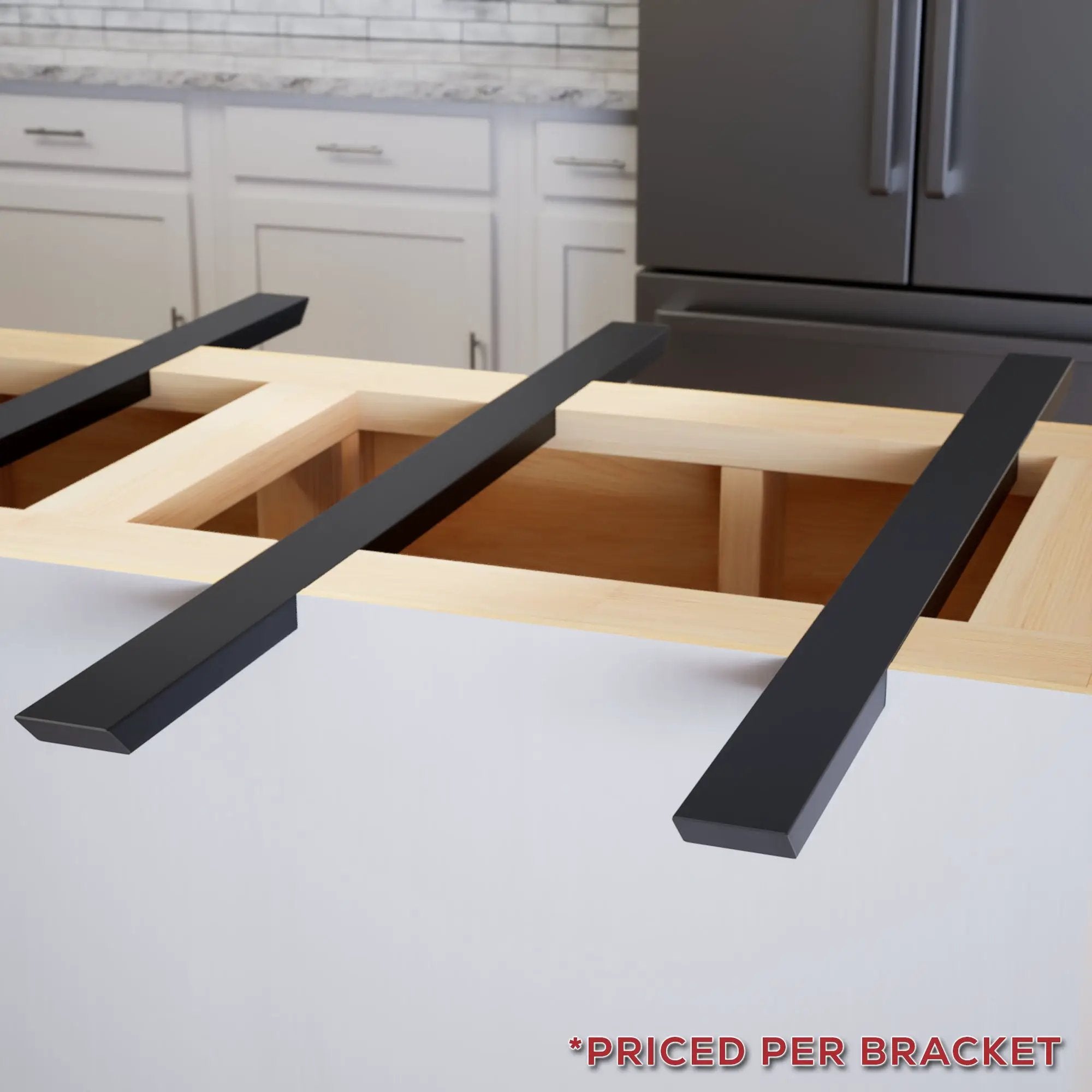 Industrial 1 inch Double Sided Island Support Bracket by The Original Granite Bracket