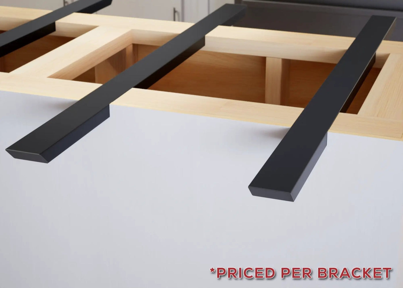 Industrial 1 inch Hidden Island Support Bracket by The Original Granite Bracket