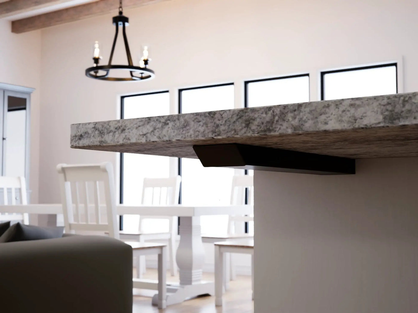 Industrial 1 inch Flat Wall Countertop Support Bracket by The Original Granite Bracket