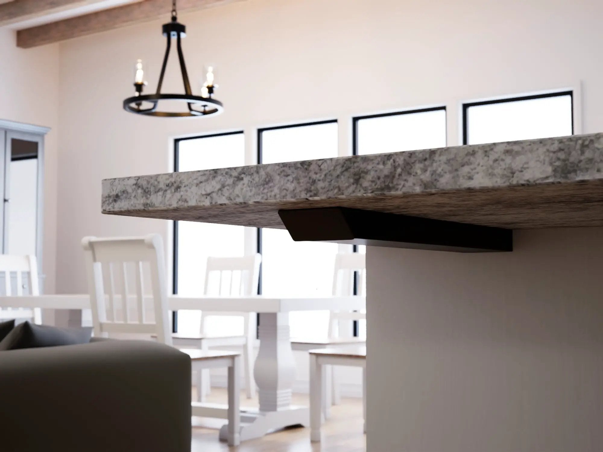Industrial 1 inch Flat Wall Countertop Support Bracket by The Original Granite Bracket