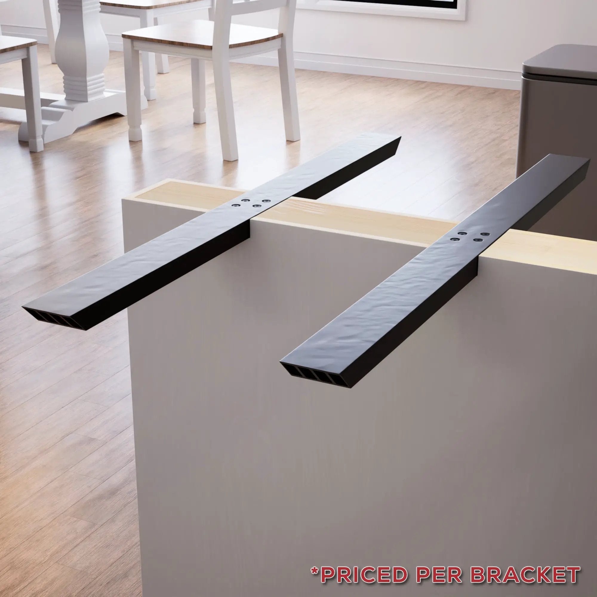 Industrial 1 inch Flat Wall Countertop Support Bracket by The Original Granite Bracket