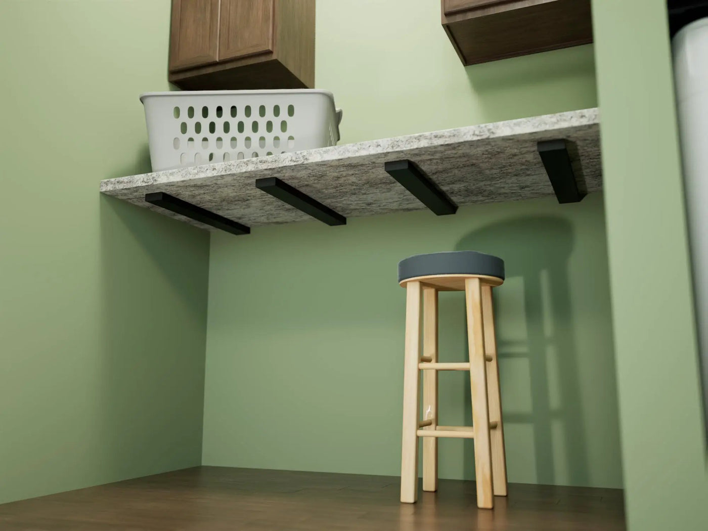 Industrial 1 inch Free Hanging Shelf Bracket® by The Original Granite Bracket