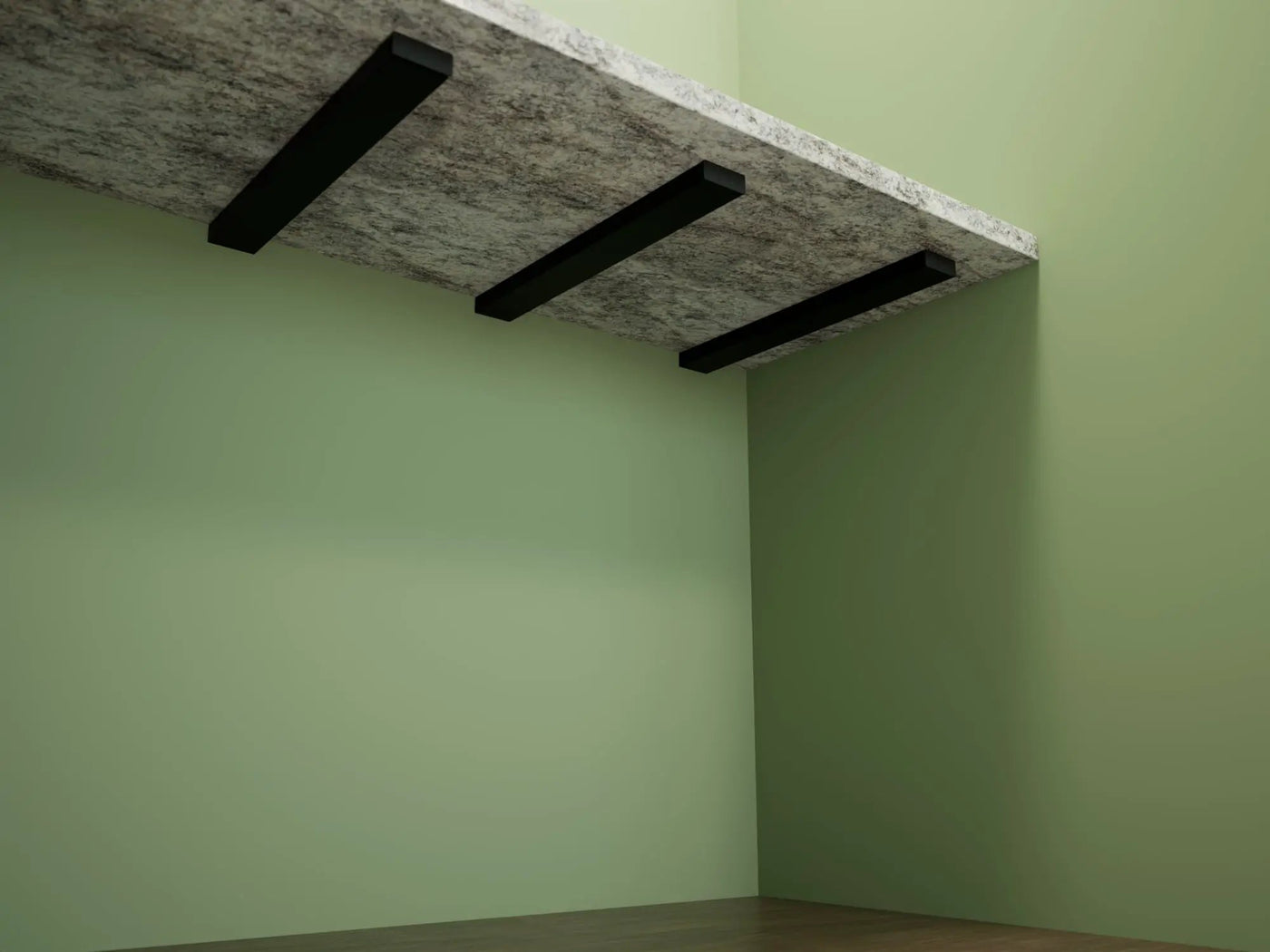 Industrial 1 inch Free Hanging Shelf Bracket® by The Original Granite Bracket