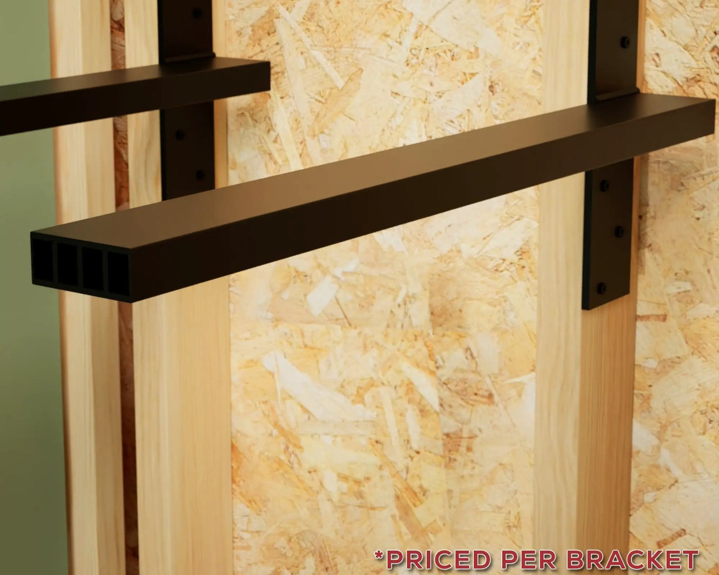 Industrial 1 inch Free Hanging Shelf Bracket® by The Original Granite Bracket