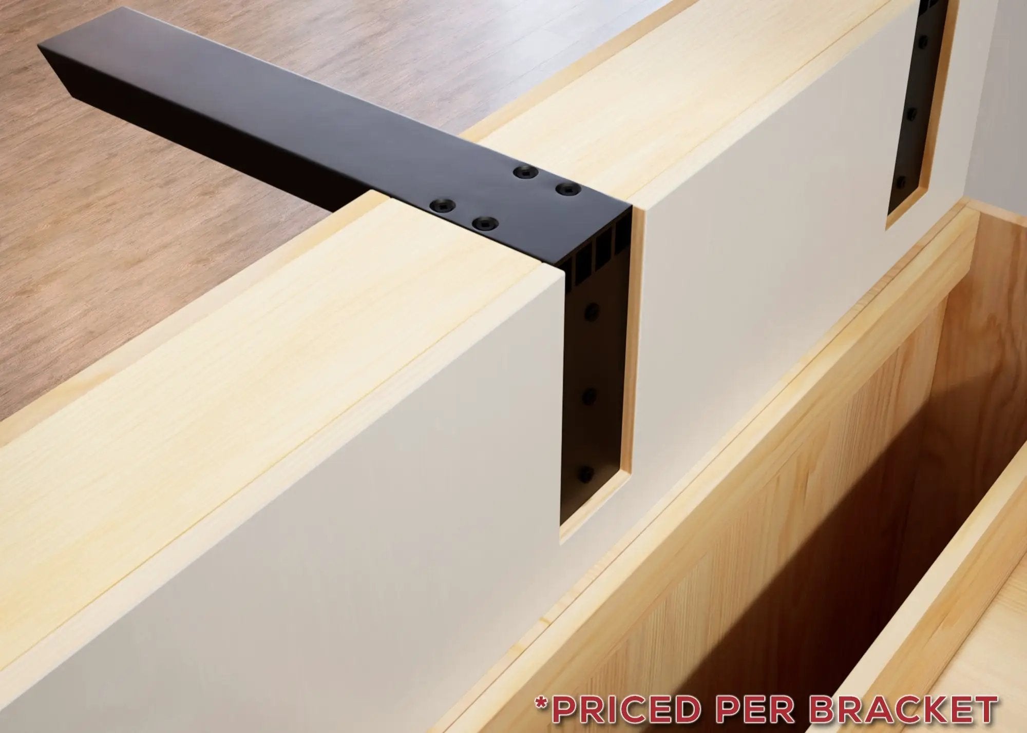 Industrial 1 inch L Bracket Countertop Support® by The Original Granite Bracket