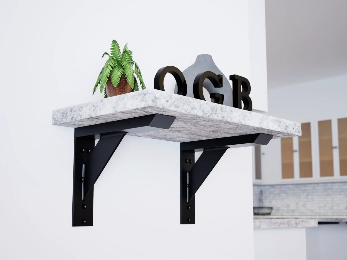 Industrial 1 inch Large Shelf Bracket® by The Original Granite Bracket