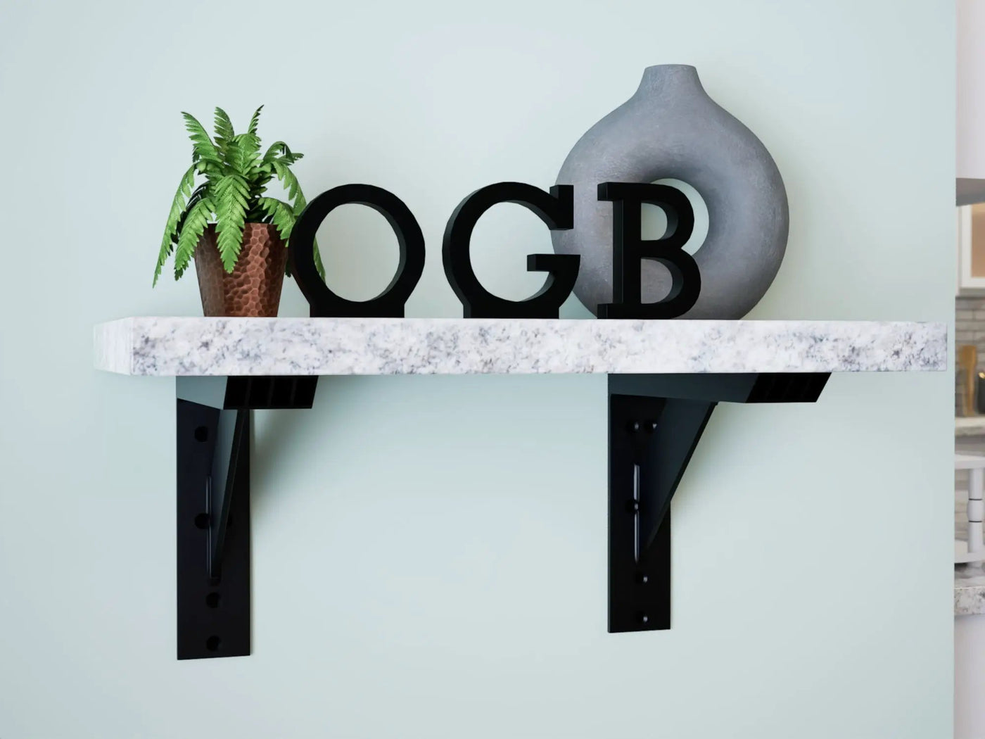Industrial 1 inch Large Shelf Bracket® by The Original Granite Bracket