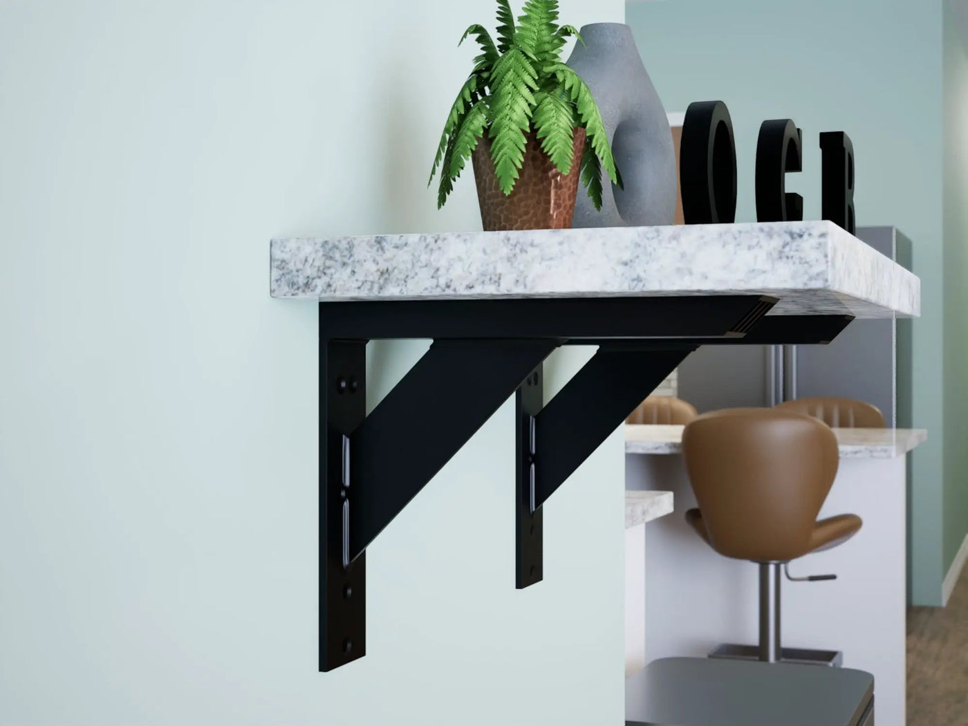Industrial 1 inch Large Shelf Bracket® by The Original Granite Bracket
