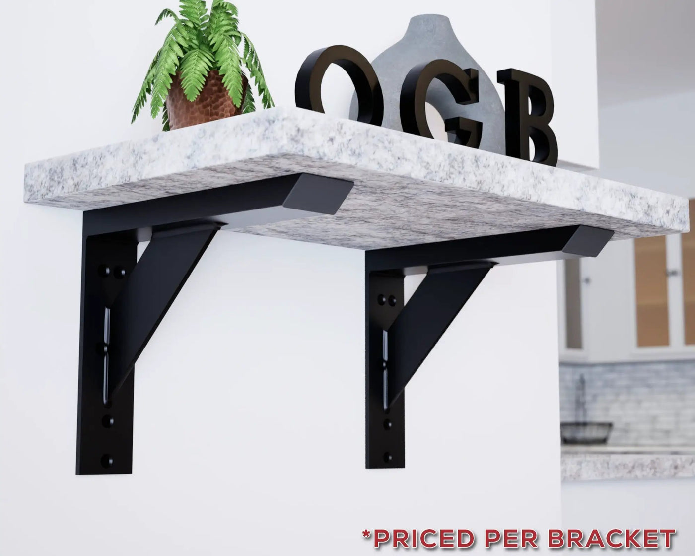 Industrial 1 inch Large Shelf Bracket® by The Original Granite Bracket