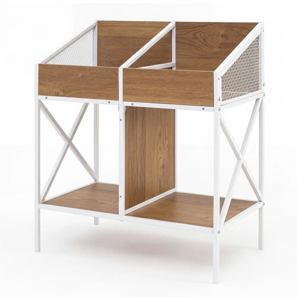 Industrial Vinyl Record Storage Rack with Metal Frame by DirectDeals