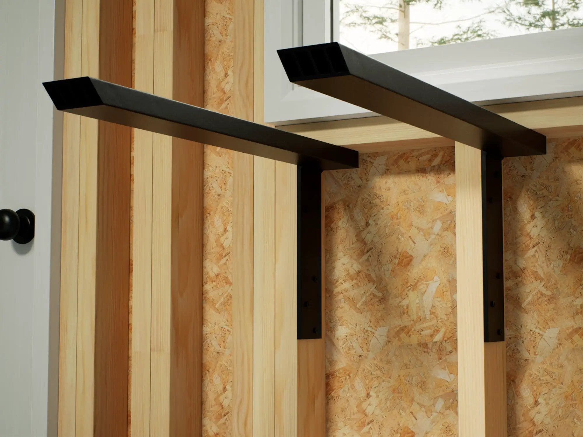 Industrial 1 inch Side Wall Free Hanging Shelf Bracket by The Original Granite Bracket