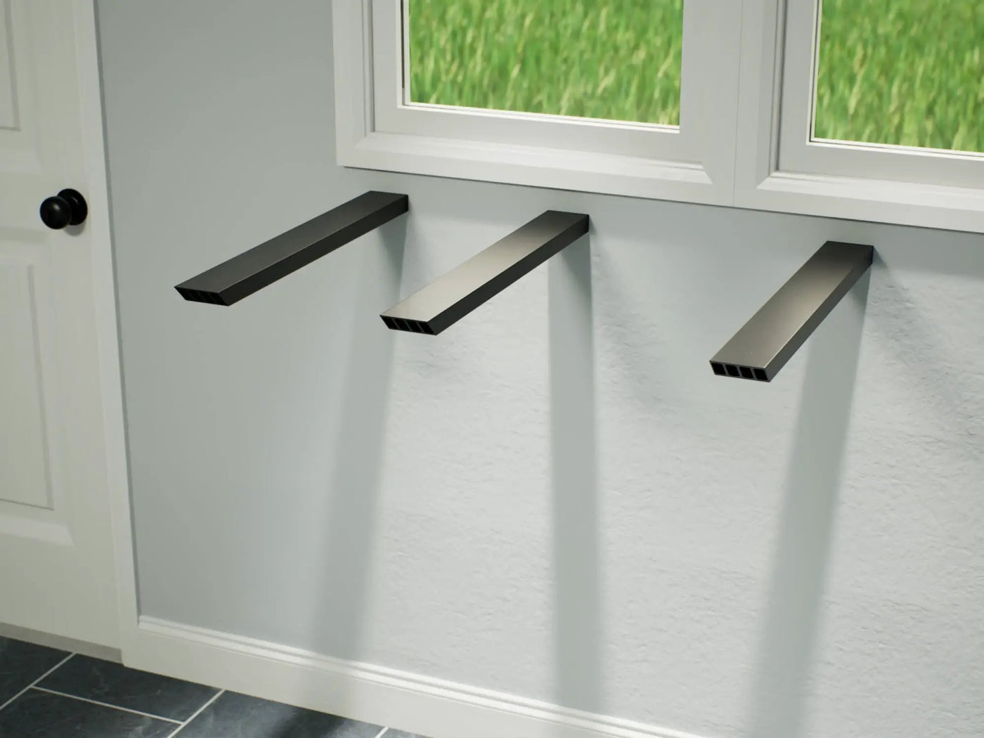 The Original™ Side Wall Free Hanging Shelf Bracket in Industrial, Aluminum or American Made Steel by The Original Granite Bracket