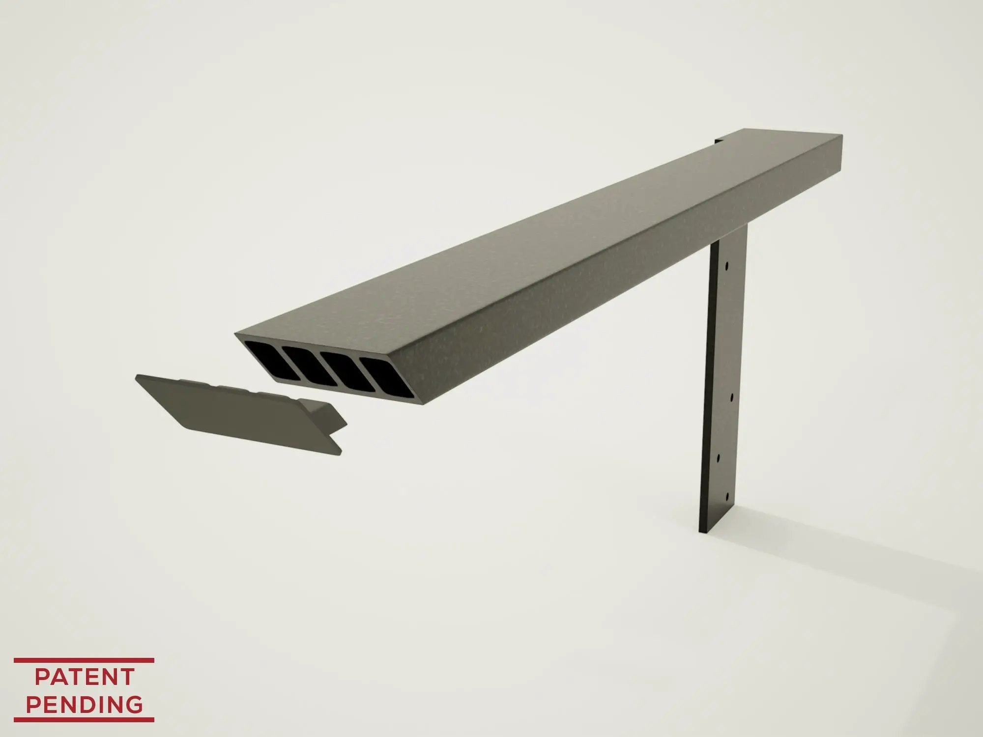 Industrial 1 inch Side Wall Free Hanging Shelf Bracket by The Original Granite Bracket
