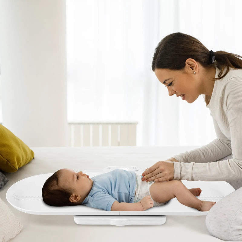 Infant Scale with Detachable Tray for Body Weight and Height Measurement-White by DirectDeals