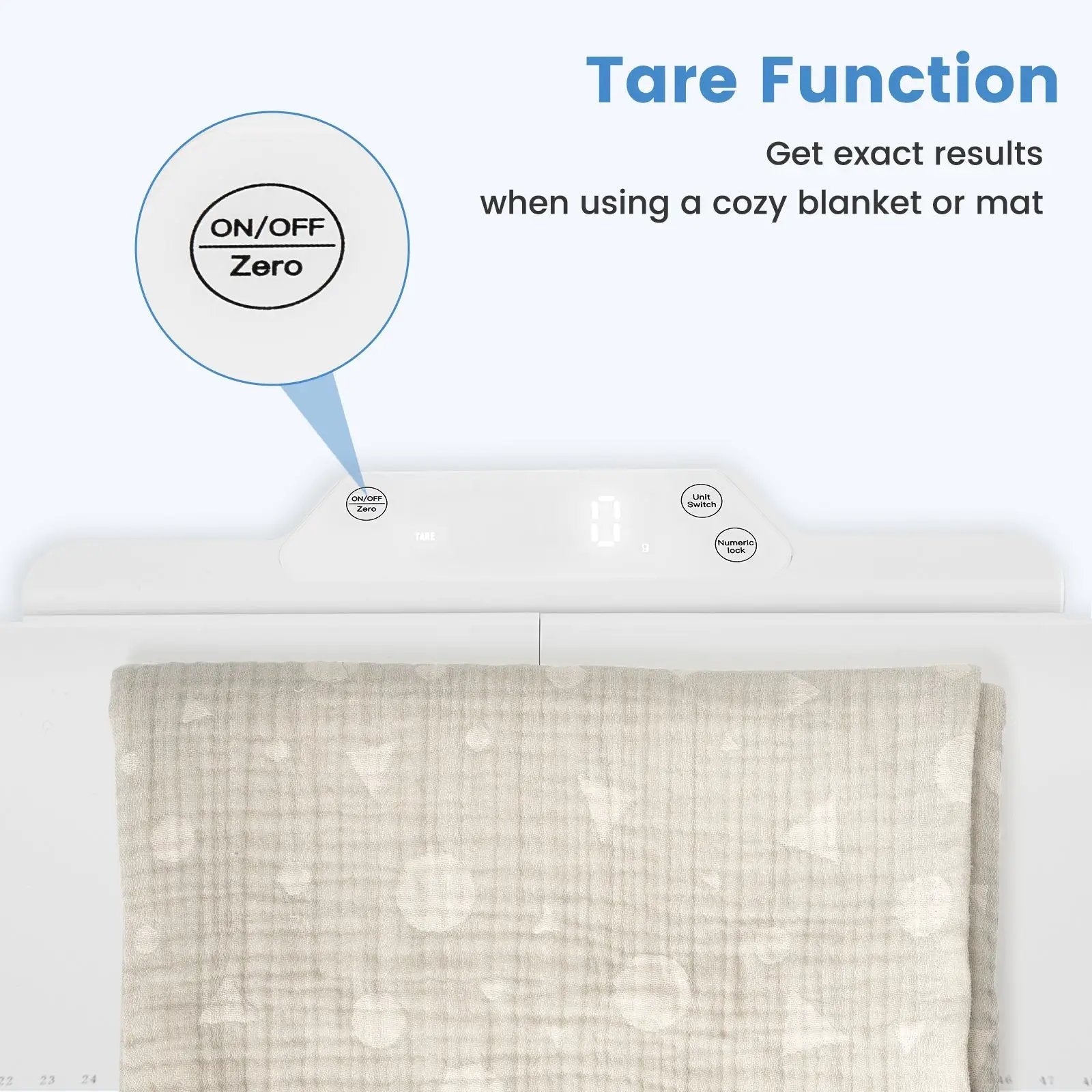 Infant Scale with Detachable Tray for Body Weight and Height Measurement-White by DirectDeals