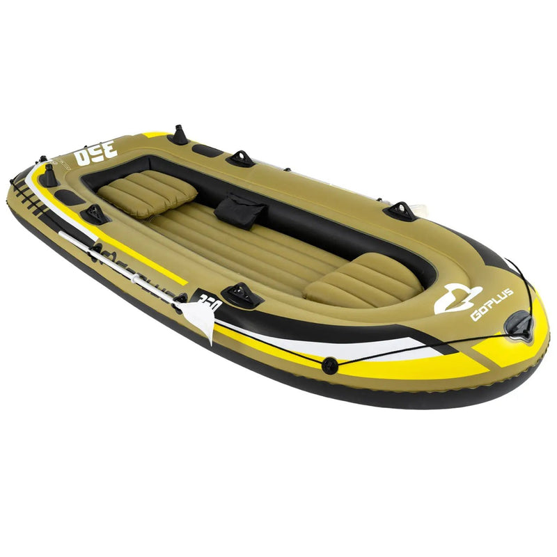 4-Person Inflatable Fishing Boat with Oars and Pump by DirectDeals
