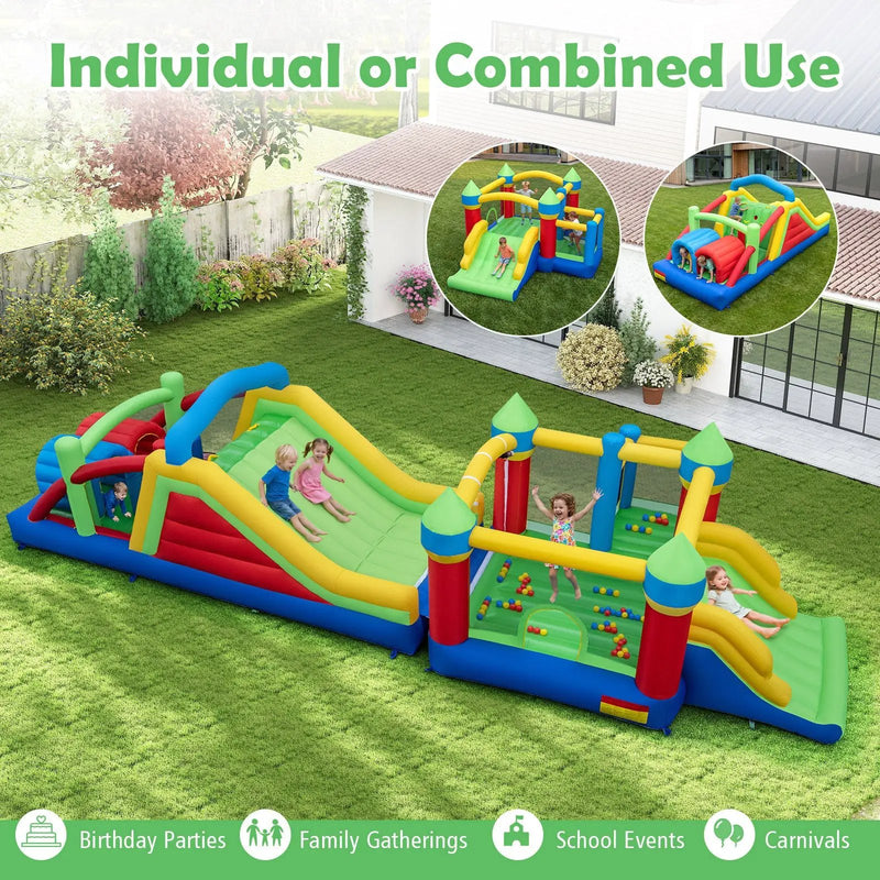 Inflatable Bounce House Blow up Jumping Bouncer with 750W Blowers by DirectDeals