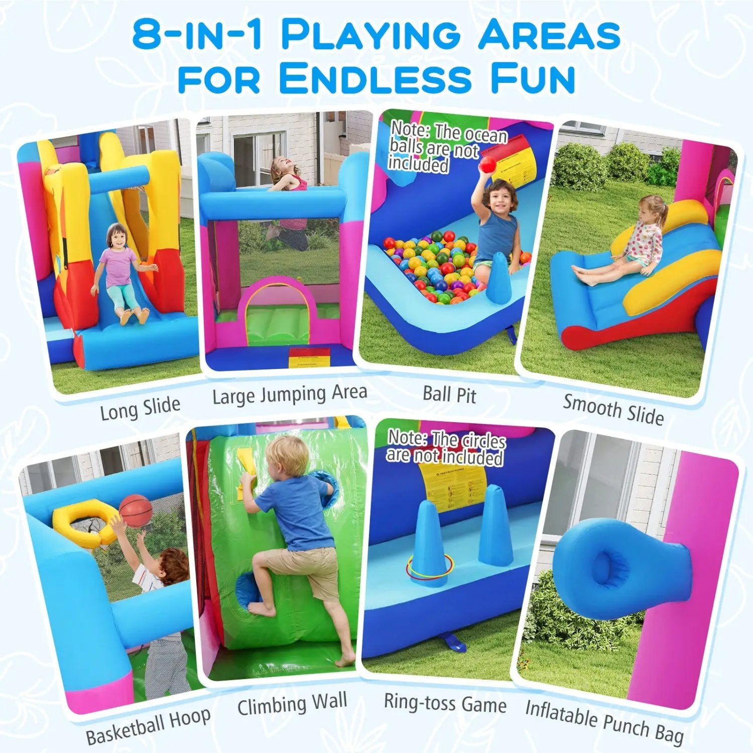 Inflatable Bounce House 8-in by DirectDeals