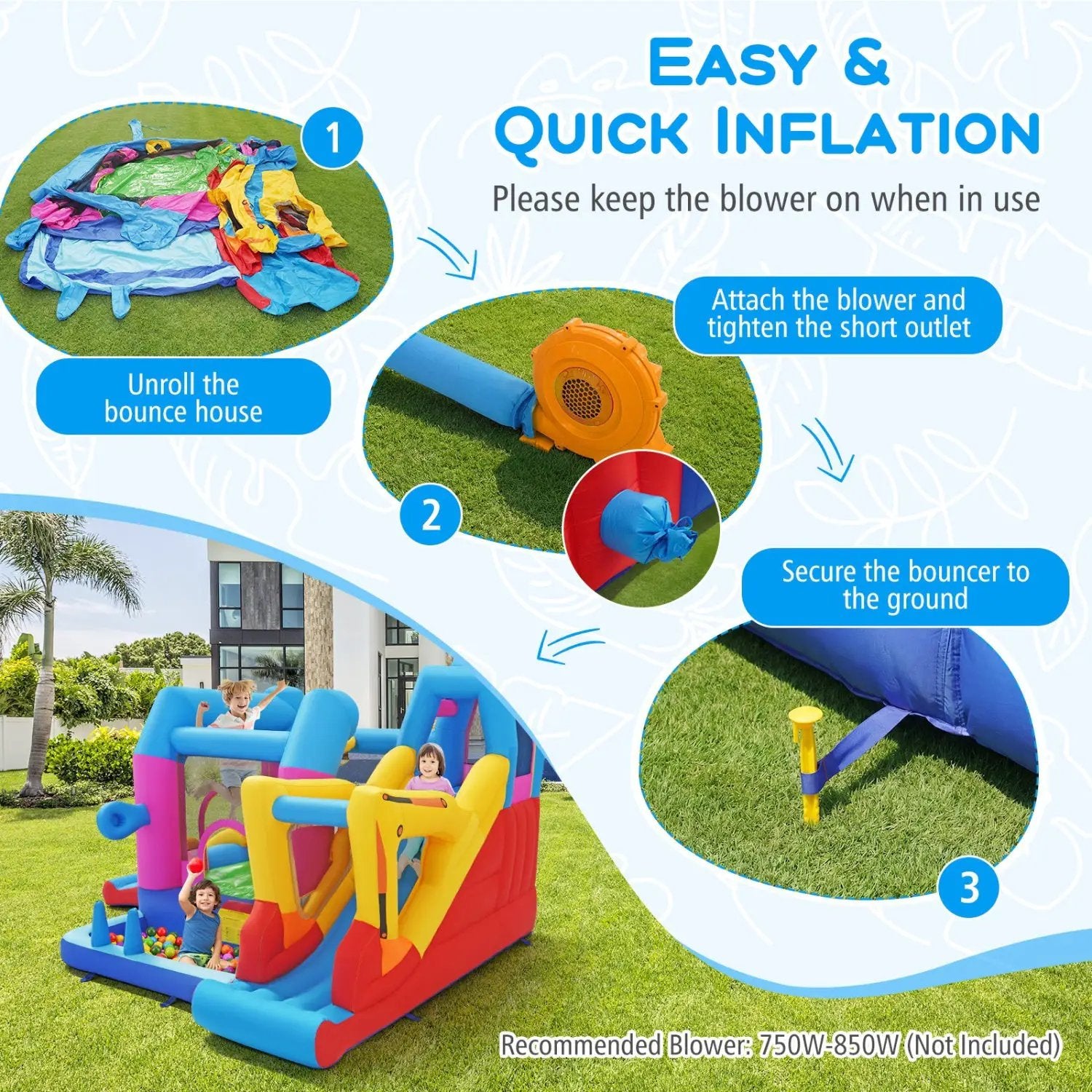 Inflatable Bounce House 8-in by DirectDeals