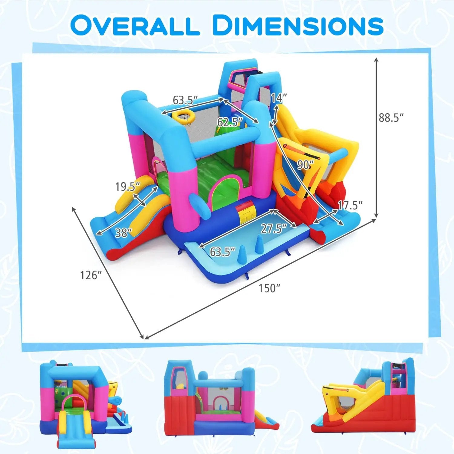 Inflatable Bounce House 8-in by DirectDeals