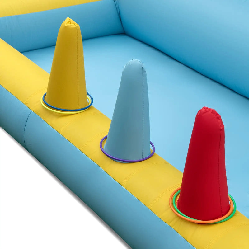 Inflatable Bounce House 7-in-1 Bouncy Castle with Slide and Tunnel without Blower by DirectDeals