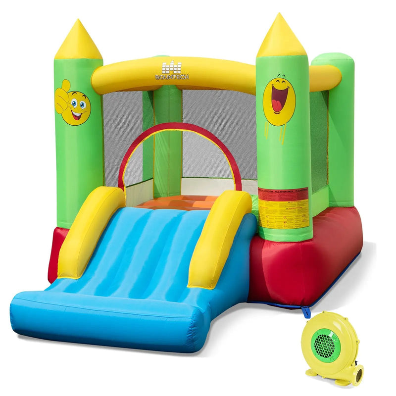 Inflatable Bounce House Kids Blow-up Bouncer with Slide with 480W Blower by DirectDeals