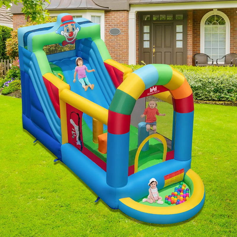 Inflatable Bounce House Obstacle Course with Ball Pit and Silde with 735W Blower by DirectDeals