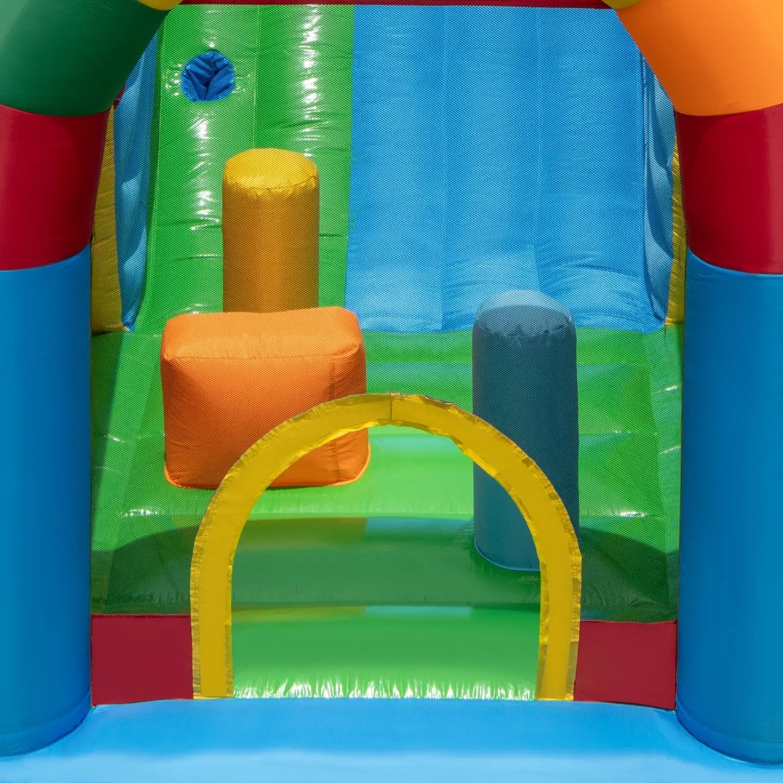 Inflatable Bounce House Obstacle Course with Ball Pit and Silde with 735W Blower by DirectDeals