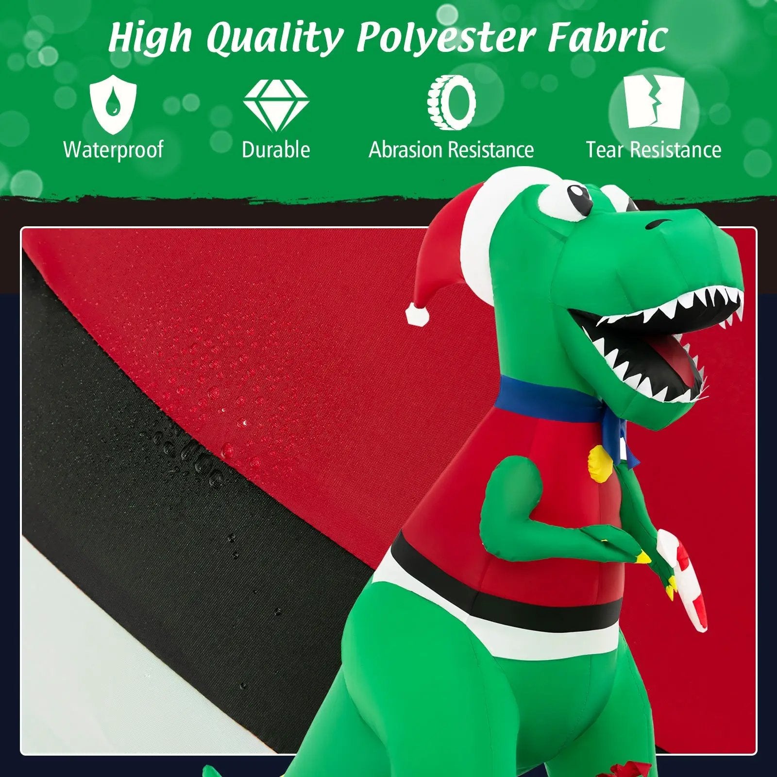Inflatable Christmas Decoration with LED Lights and Waterproof Blower by DirectDeals