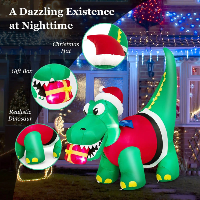 Inflatable Christmas Decoration with LED Lights for Yard by DirectDeals