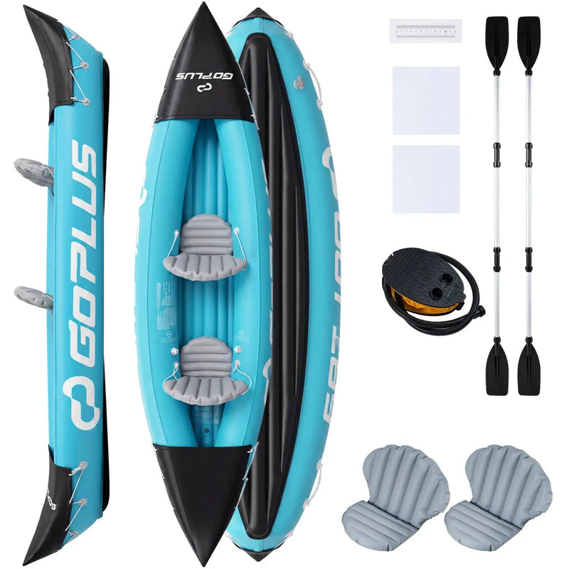 Inflatable Kayak 2 Person with Aluminum Paddles and Pump by DirectDeals