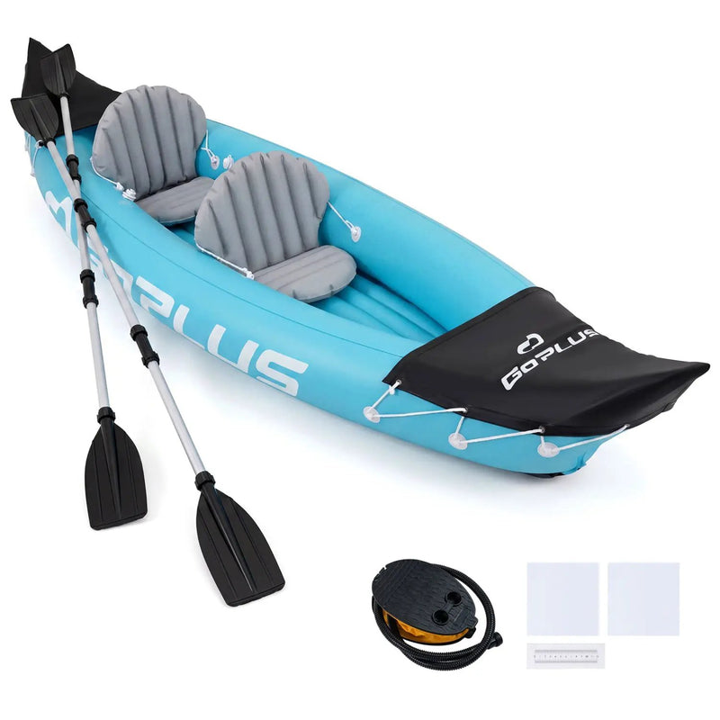 Inflatable Kayak 2 Person with Aluminum Paddles and Pump by DirectDeals