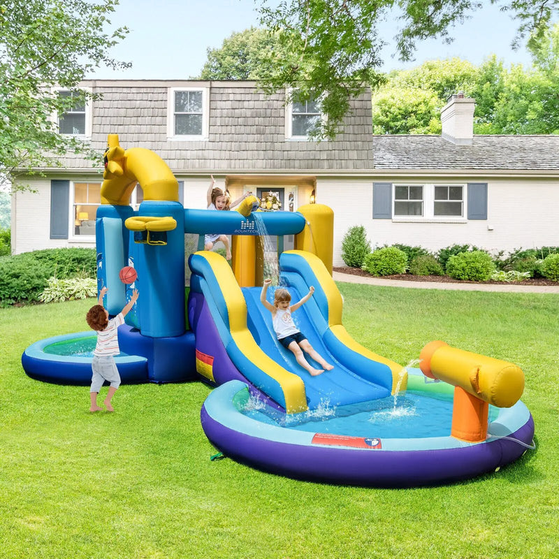 Inflatable Ocean-Themed Bounce House with 680W Blower and 2 Pools by DirectDeals