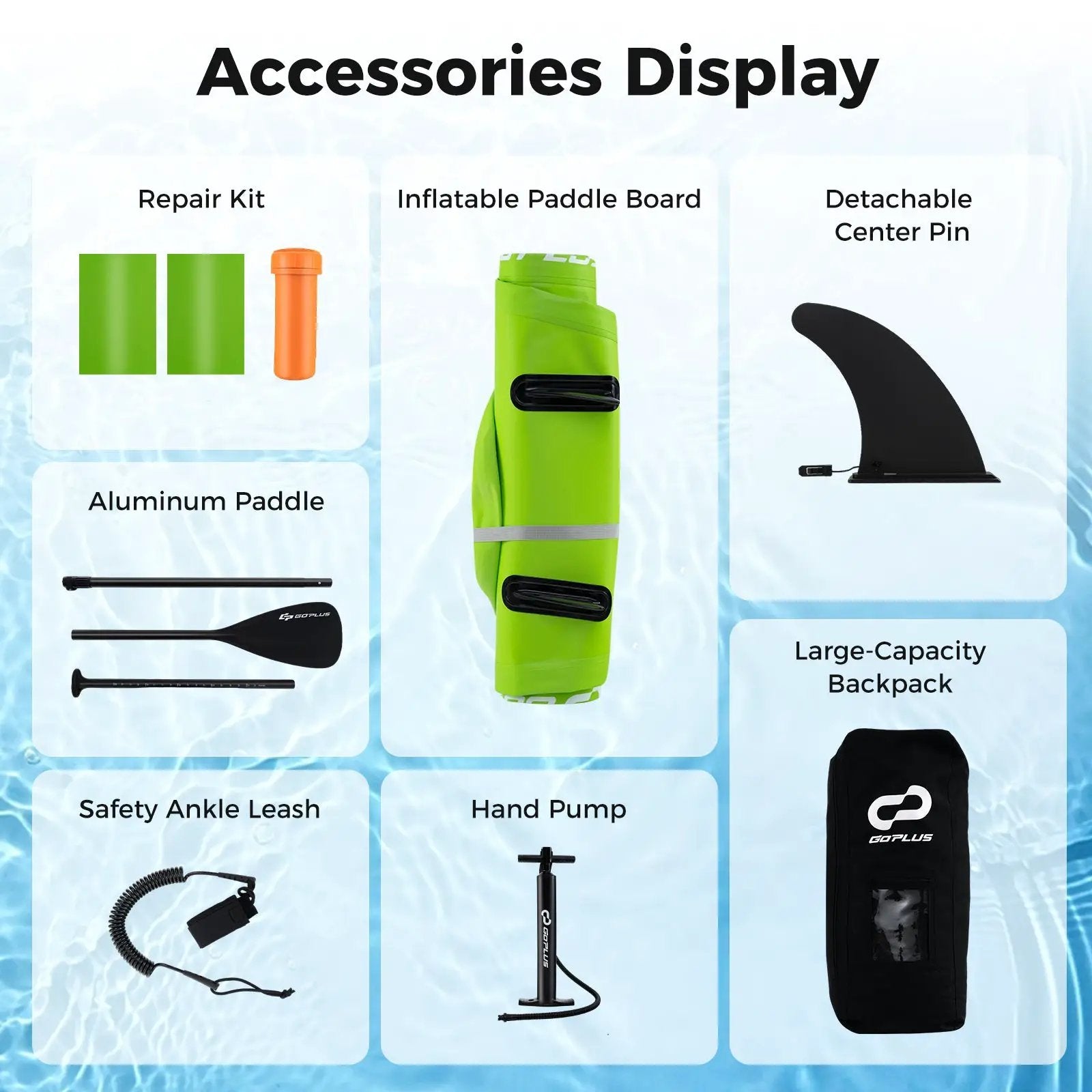 Inflatable Stand up Paddle Board iSUP Board Accessories with 3 Fins by DirectDeals