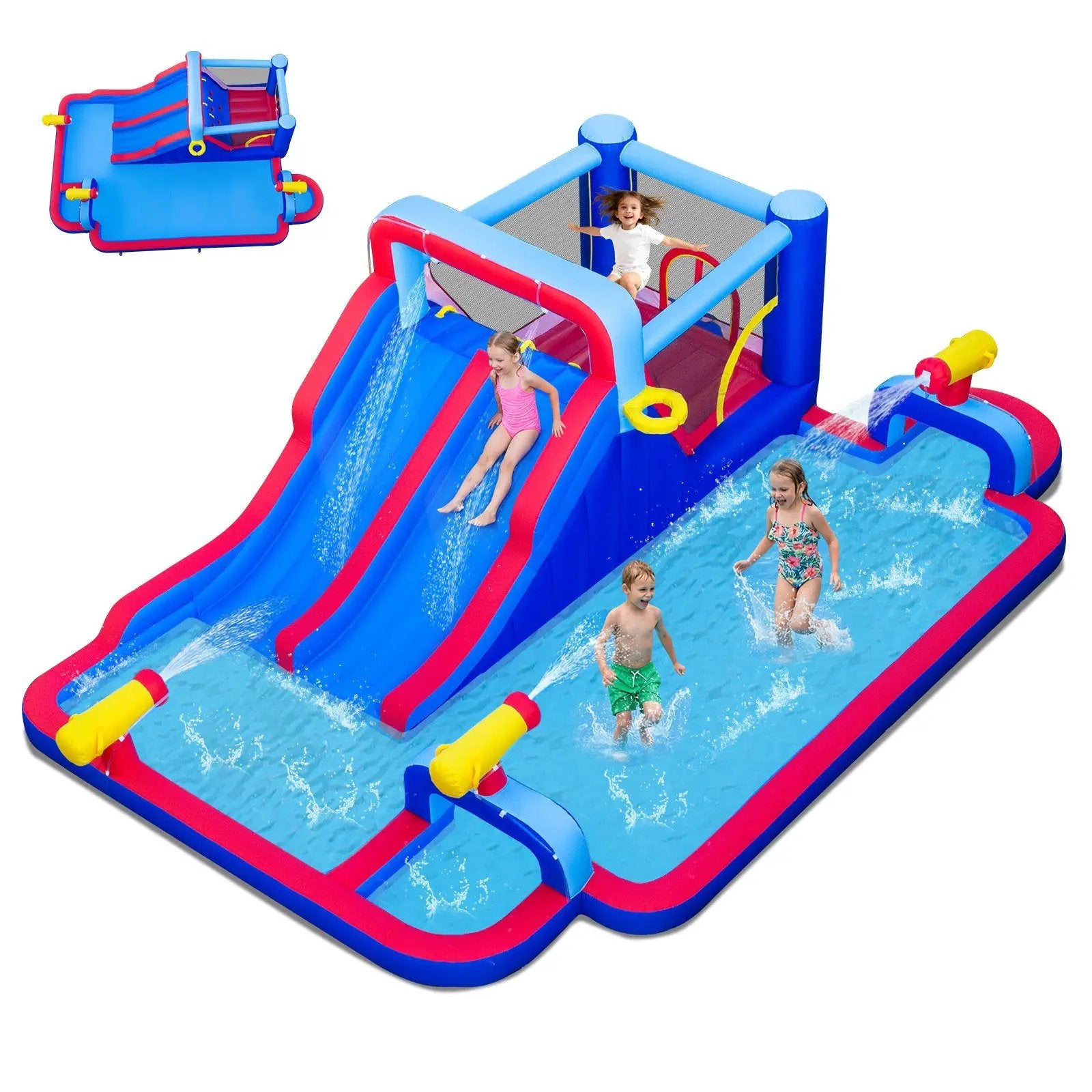 Inflatable Water Slide Park for Kids Backyard Outdoor Fun (without Blower) by DirectDeals