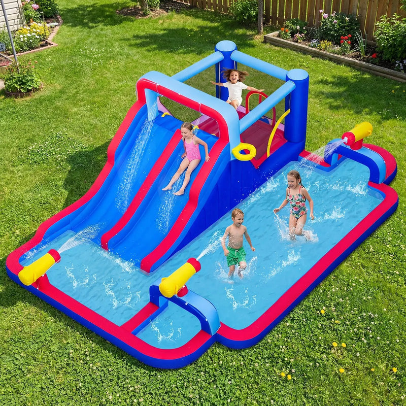 Inflatable Water Slide Park for Kids Backyard Outdoor Fun (without Blower) by DirectDeals