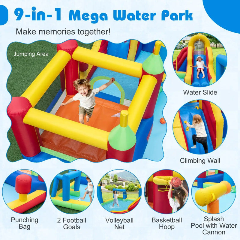 Inflatable Water Slide Bounce House 9-in by DirectDeals