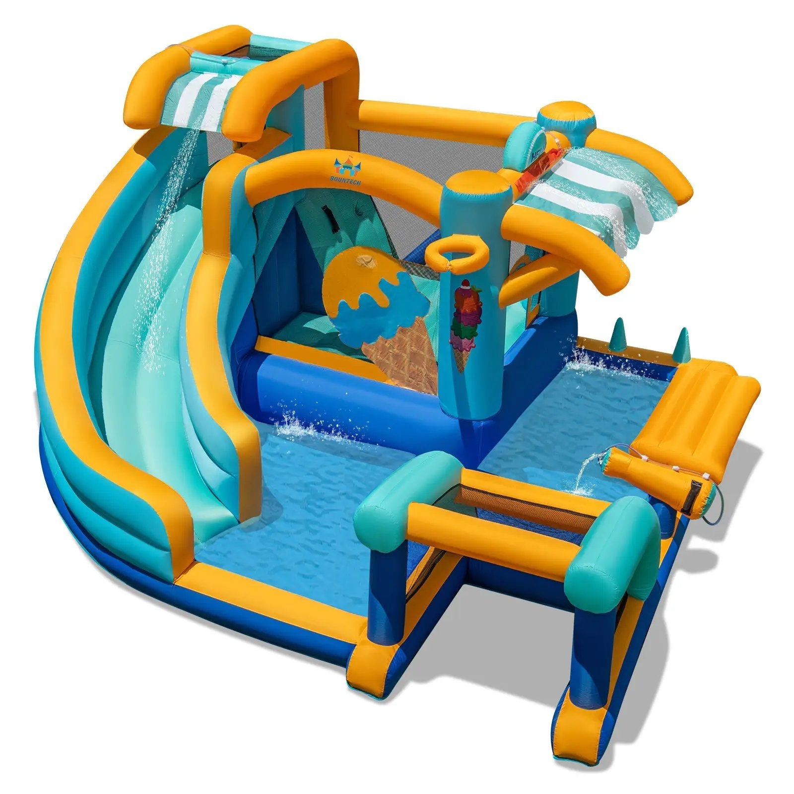 Inflatable Water Slide Bounce House Kids Jump Castle with 680W Blower by DirectDeals