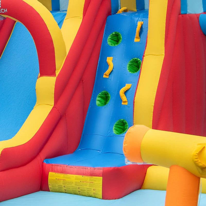 Inflatable Water Slide Water Park with Long Slide and Splash Pools and Ball Pit without Blower by DirectDeals