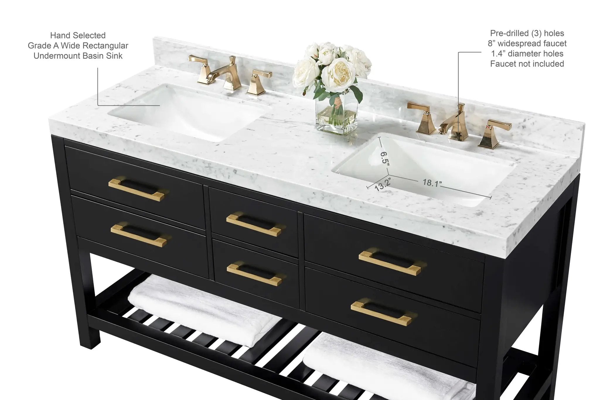 Elizabeth 60" Bath Vanity Set by Ancerre Designs