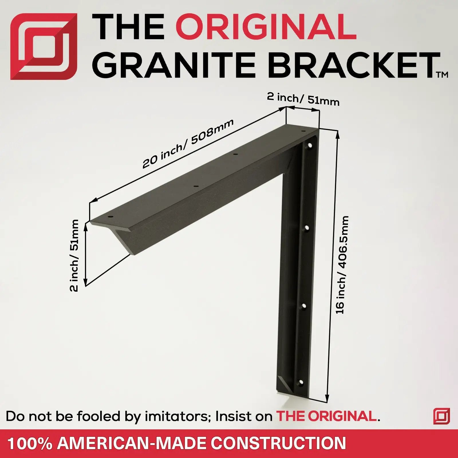 The Original™ Heavy-Duty Utility Bracket by The Original Granite Bracket