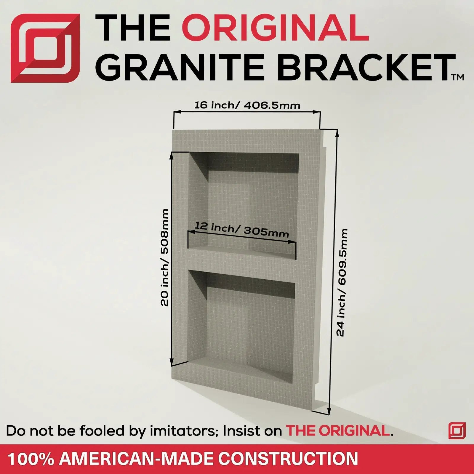 The Original™ Shower Niche by The Original Granite Bracket