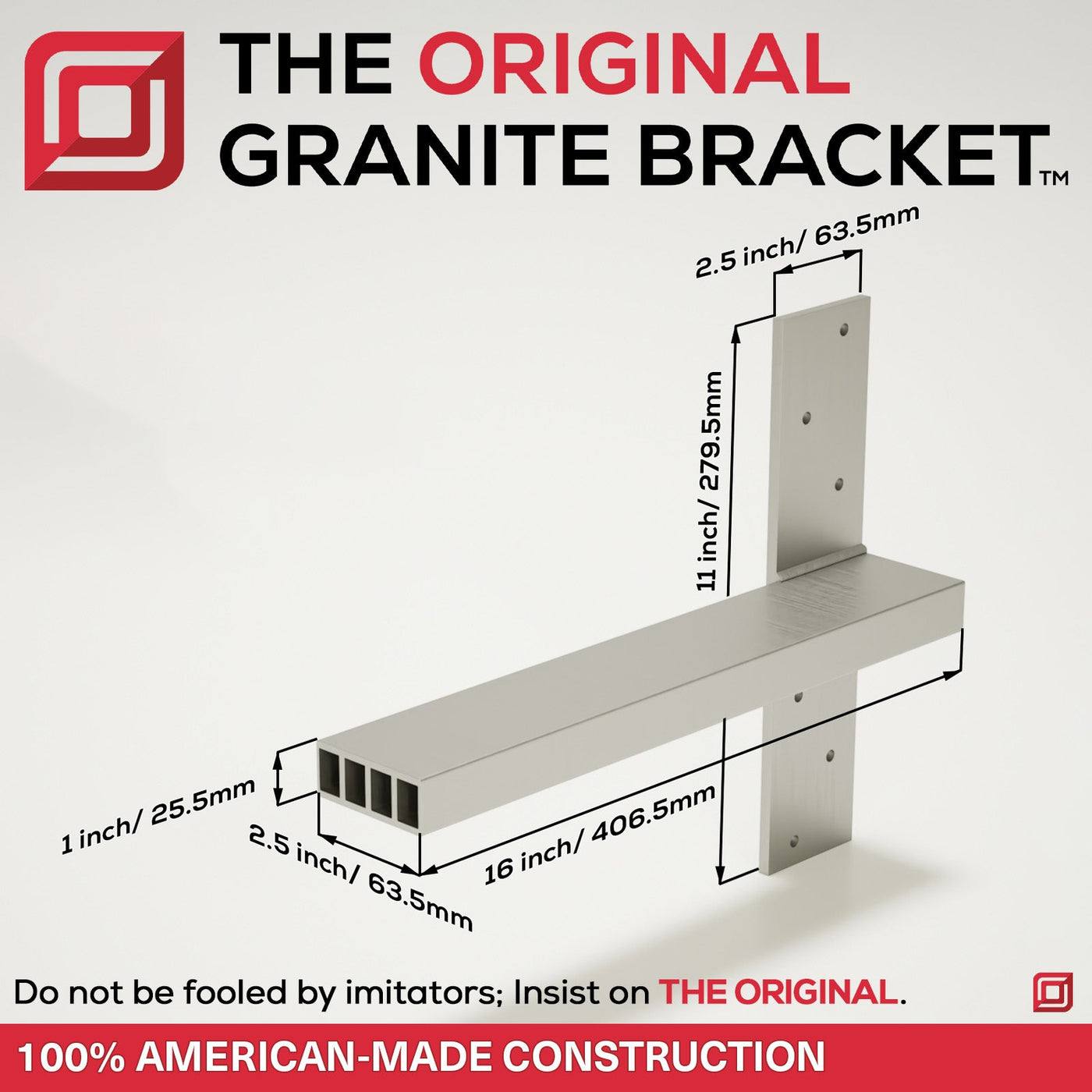 The Original™ Shower Bench Bracket® by The Original Granite Bracket