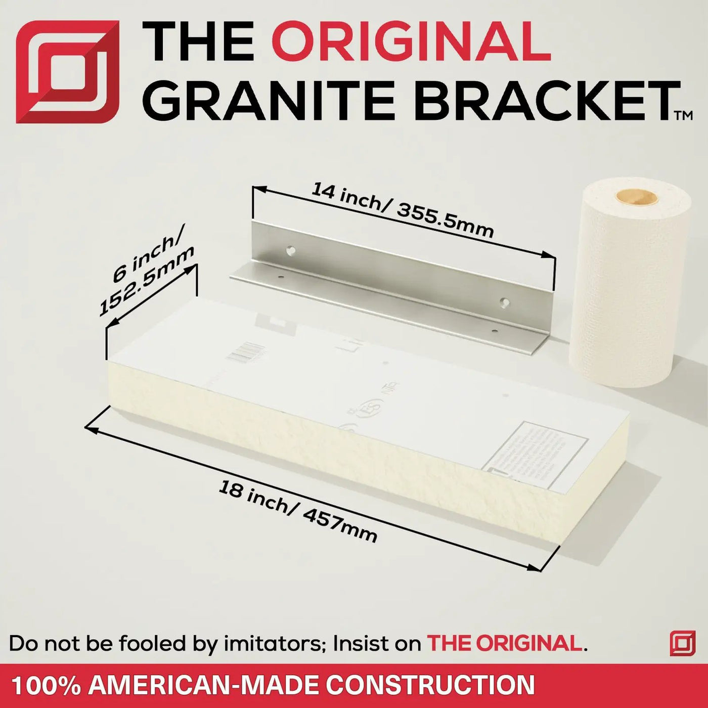 The Original™ Shower Shelf by The Original Granite Bracket
