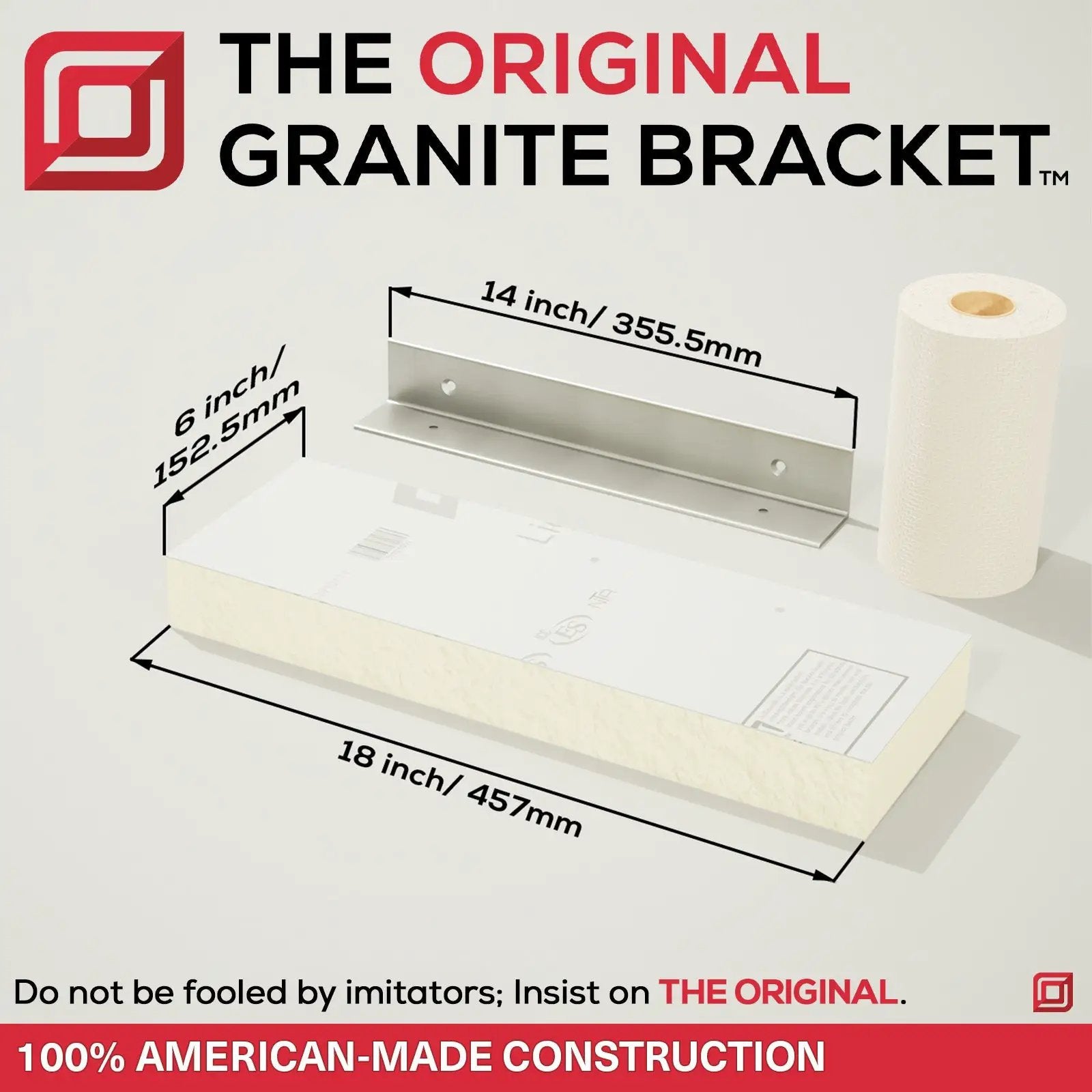 The Original™ Shower Shelf by The Original Granite Bracket