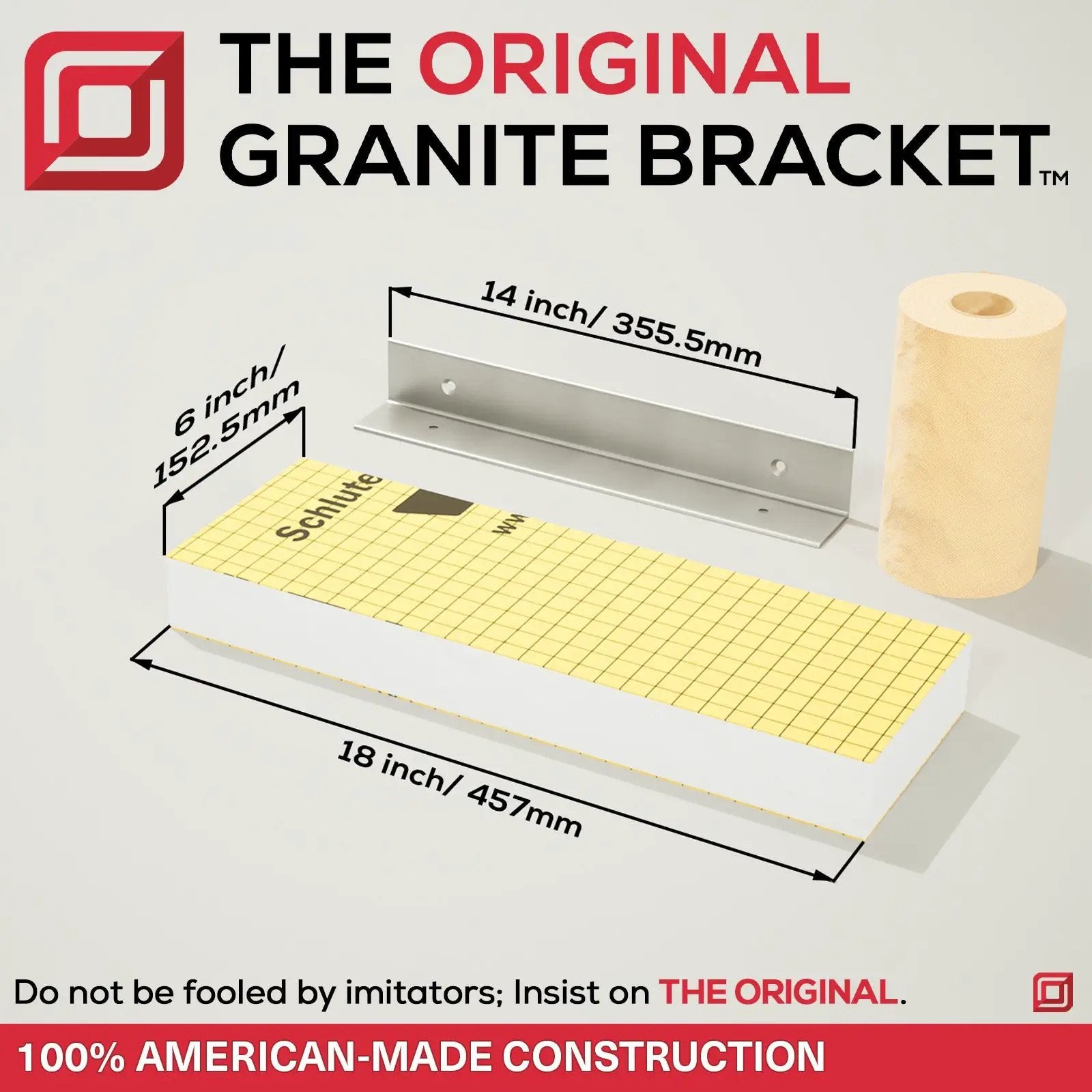 The Original™ Shower Shelf by The Original Granite Bracket