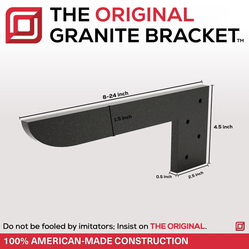 The Original™ Slim Side Wall Bracket by The Original Granite Bracket