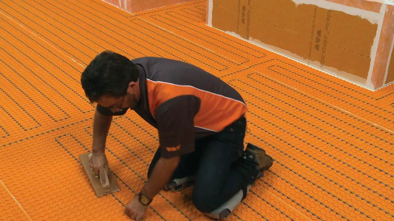 Electric Radiant Floor Heating Cables used with DITRA-HEAT Membrane by The Original Granite Bracket