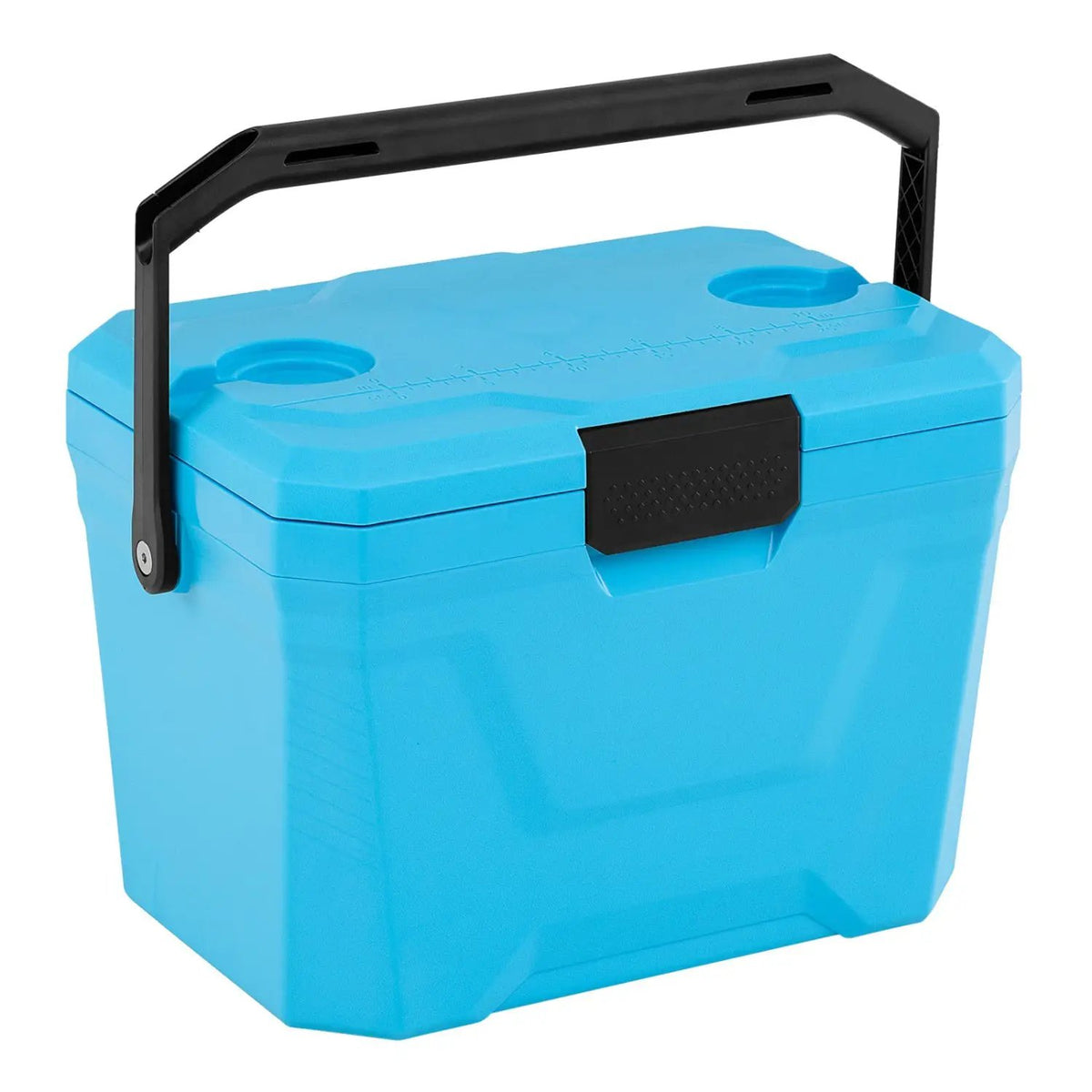 Insulated Portable Cooler Hard Shell Ice Chest with 2 Cup Holders by DirectDeals